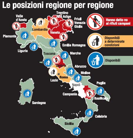 La mappa delle Regioni: quelle disponibili e quelle no